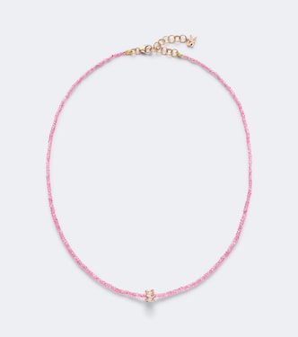 Halskette Infinite aus 18kt Roségold mit Diamanten und Spinellen | Suzanne Kalan