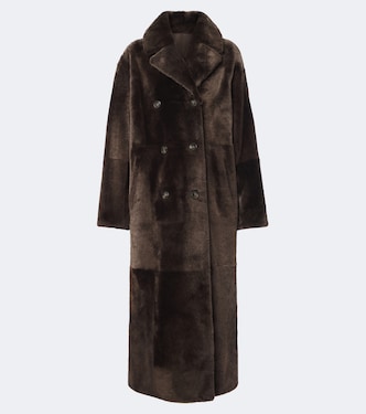 Double-breasted shearling coat | Yves Salomon
