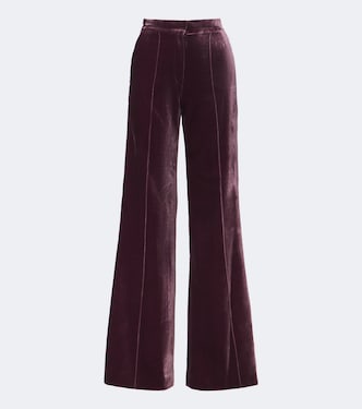 Velvet wide-leg pants | Elie Saab