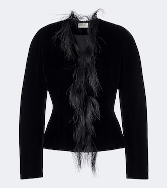 Eunice feather-trimmed down jacket | The Row