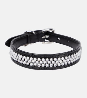 Embellished leather dog collar | Miu Miu
