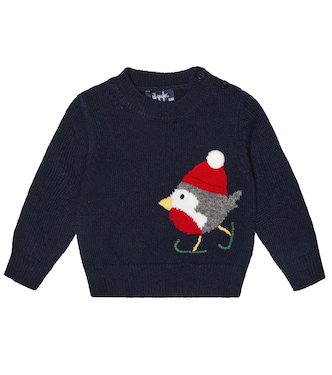 Baby intarsia virgin wool sweater | Il Gufo