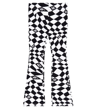 Printed cotton-blend jersey leggings | MM6 Maison Margiela Kids