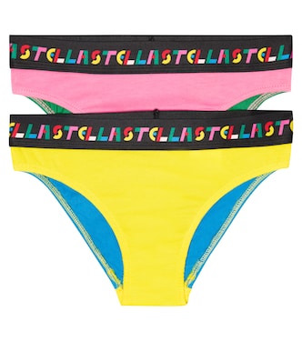 Set of 2 cotton-blend jersey briefs | Stella McCartney Kids