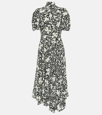 Floral silk midi dress | Stella McCartney