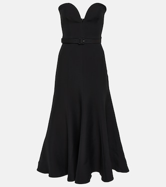 Strapless wool and silk midi dress | Roland Mouret