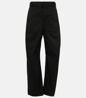 Pantalon ample à taille mi-haute en coton | Lemaire
