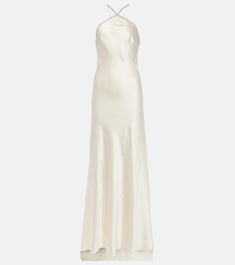 Bridal embellished silk satin gown | Roland Mouret
