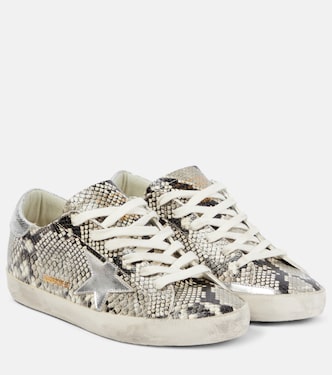 Super-Star snake-effect leather sneakers | Golden Goose