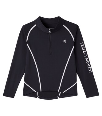 Logo jersey half-zip top | Perfect Moment Kids