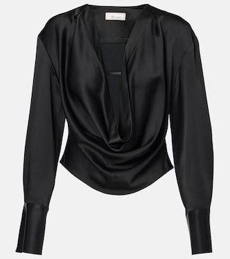 Envers draped satin top | Blumarine