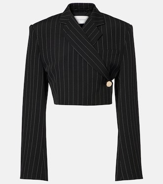 Blazer cropped Utopia con raya diplomática | Sportmax