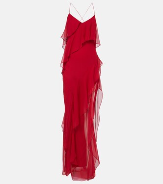 Ruffled silk chiffon gown | The Sei