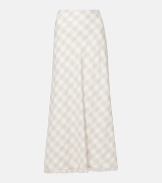 Noelle checked maxi skirt | Simkhai