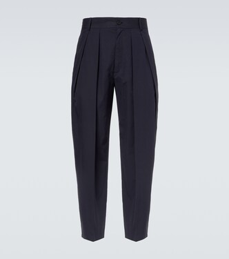 Dyon 플리츠 코튼 테이퍼드 팬츠 | The Row