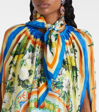 Dolce & Gabbana マルチカラーマフラー Printed silk twill scarf in multicoloured - Dolce Gabbana | Mytheresa