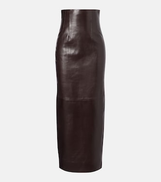 Loxley leather maxi skirt | Khaite