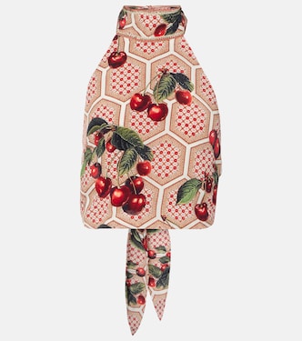 Notes From The Road printed silk top | Camilla