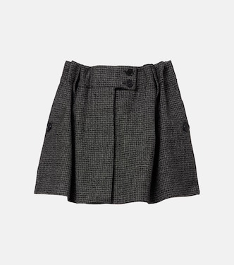 Herringbone virgin wool miniskirt | Prada