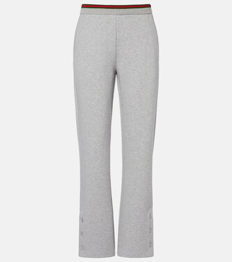 Web Stripe cotton-blend jersey sweatpants | Gucci