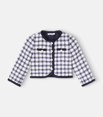 Checked bouclé jacket | Self-Portrait Kids