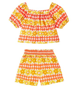Printed cotton top and shorts set | Fábula