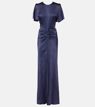 Isabella gathered satin gown | Victoria Beckham