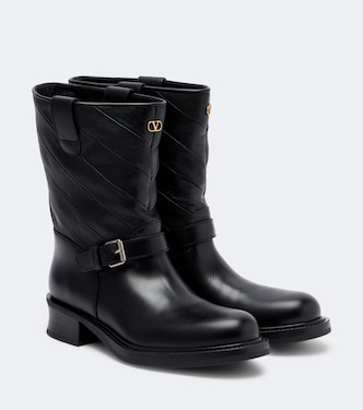 Bottes motardes VLogo en cuir | Valentino Garavani