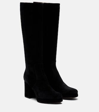 Fawcette VLogo suede knee-high boots | Valentino Garavani