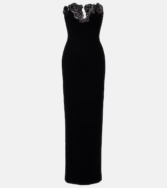 Vestido de fiesta Mirage con aplique floral | Rachel Gilbert