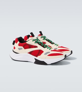 Demiyee suede-trimmed sneakers | Valentino Garavani
