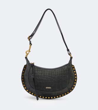 Oskan Small croc-effect suede shoulder bag | Isabel Marant