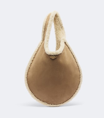 One Piece shearling-lined suede shoulder bag | Alaïa
