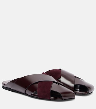 Slant leather sandals | Proenza Schouler