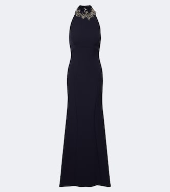 Vestido de fiesta Lark de crepé adornado | Safiyaa
