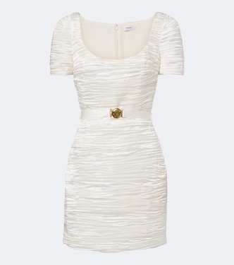 Vestido corto Medusa de satén en mezcla de seda | Versace