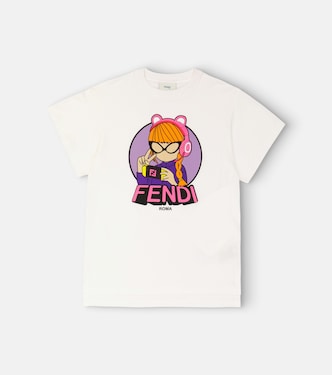 Printed cotton jersey T-shirt | Fendi Kids