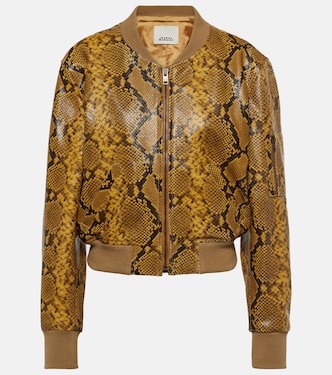 Cerem snake-effect leather bomber jacket | Isabel Marant