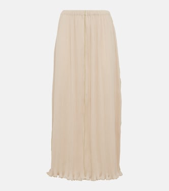 Plissé high-rise maxi skirt | Toteme