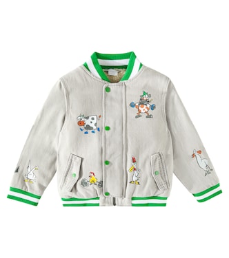 Printed denim varsity jacket | Stella McCartney Kids
