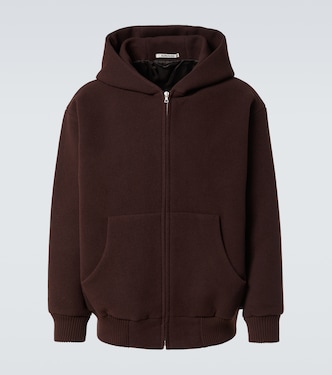 Oversized wool pile hoodie | Auralee