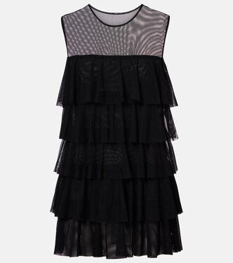 Robe longue semi-transparente à volants | Norma Kamali