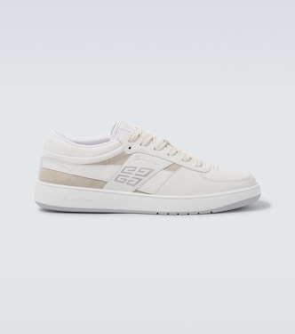 4G suede-trimmed leather sneakers | Givenchy