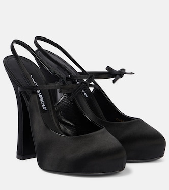 Pumps slingback Vally in raso con plateau | Dolce&Gabbana