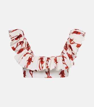 Boy floral ruffled bikini top | La DoubleJ