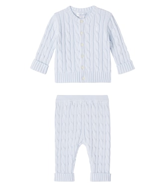 Knitted cotton cardigan and pants set | Polo Ralph Lauren Kids