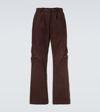 Estike cotton-blend wide-leg pants | Kiko Kostadinov
