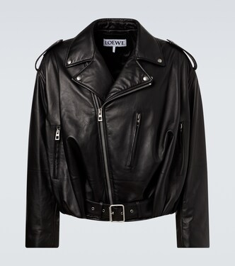 Balloon leather biker jacket | Loewe