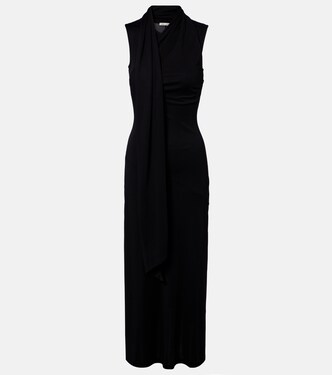 Tie-neck jersey midi dress | Ami Paris