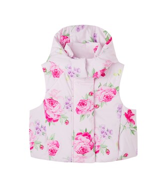 Floral puffer vest | Monnalisa